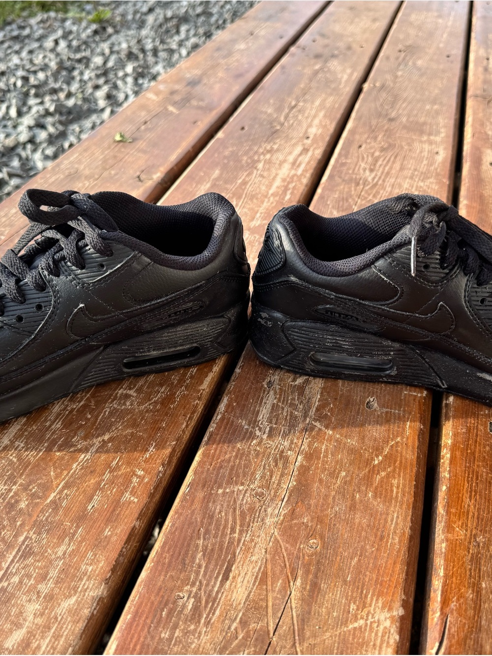 Nike Black Leather Air Max Sneakers - Picture 4 of 7